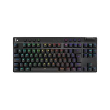 Imagem de Teclado Gamer Sem Fio Logitech G Pro X com design TKL, Layout US, RGB 