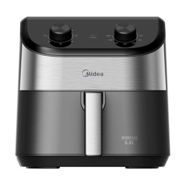 Imagem de Fritadeira sem Óleo Air Fryer Midea Widemax FWM55P1 5,5L 1900W Antiaderente Preto e Inox 110V