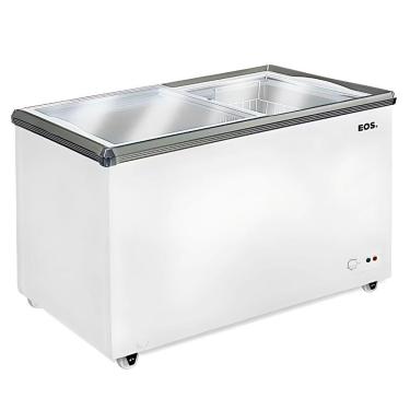 Imagem de Freezer Expositor Horizontal Dupla Ação EOS EEH400XX Eco Gelo Tampa de Vidro 320L 110V