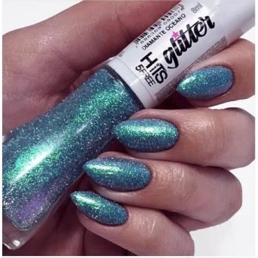 Imagem de Esmaltes Glitter Refletivo Multichrome Hits - Diamante Oceano