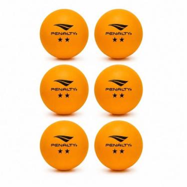 Imagem de Kit 6 Bolas de Tenis de Mesa Penalty, Laranja