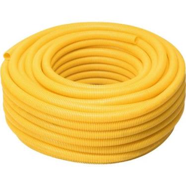 Imagem de Eletroduto Corrugado Flexível De Pvc Amarelo 25 Mm X 50 M 1231 Krona
