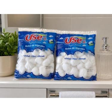 Imagem de Kit 2 Algodão Bola 50g Macio Absorvente Maquiagem Curativo Limpeza Pel