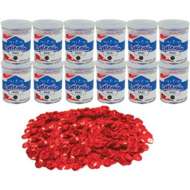 Imagem de Lantejoula Metalizada Vermelho 10MM. Pote 2G. - Honey