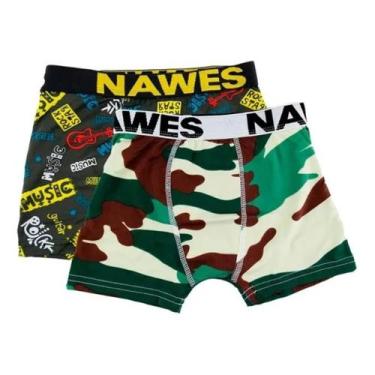 Imagem de Kit 2 Cuecas Boxer Microfibra Infantil Nawes N26 Casapaula, Sortido, M
