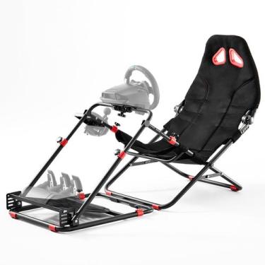 Imagem de Cockpit para Simulador de Corrida RACGTING Assento Dobrável e Ajustáve