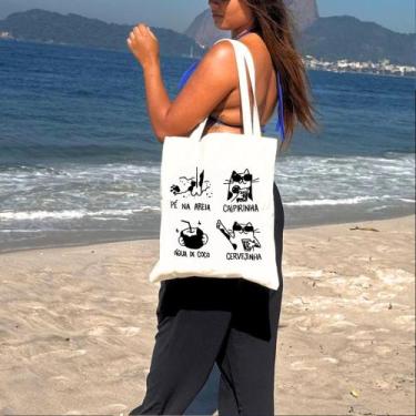 Imagem de Bolsa Ecobag  100% algodão estampa  VIVANT CAT - CARIOCA MAIS