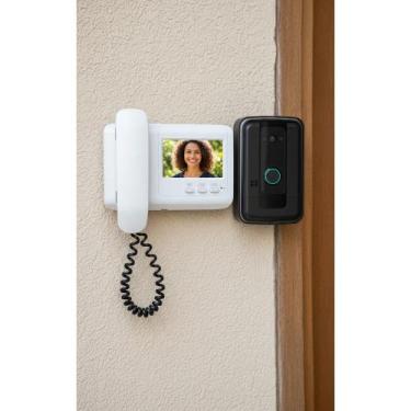 Imagem de 2x Videoporteiro Residencial Branco 4" - Segurança e Conveni - Congrat
