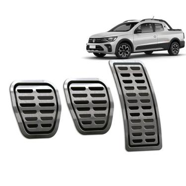 Imagem de Pedaleira Volkswagen Saveiro 2024 até 2025 - Manual Preto - Hi-nox