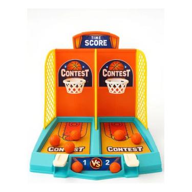 Imagem de Jogo De Basquete Duplo Portátil Infantil Com Bolinhas - jogo basquete 