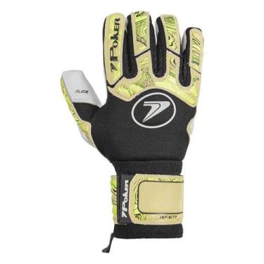 Imagem de Luva Goleiro Poker Futebol de Campo Prof Infity, Pto, Amar, 11