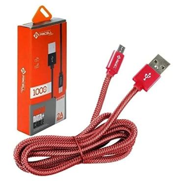 Imagem de Cabo Carregador Pmcell USB Tipo-C 1 Metro - CB-21 (Cabo Vermelho)