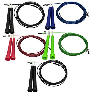 Imagem de Kit 5 Cordas de Pular Aço Ajustável MB Fit