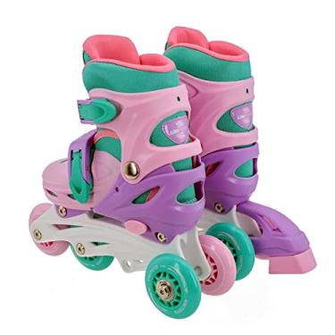 Imagem de Patins Roller Infantil 3 em 1 Feminino 30-33 + Kit de Proteção
