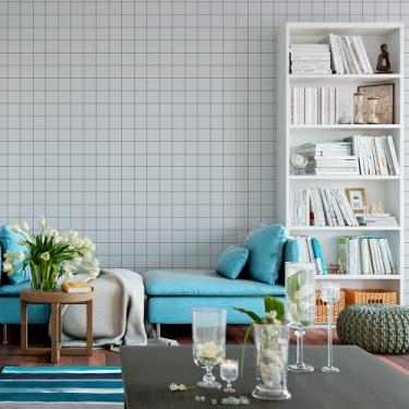 Imagem de Papel de Parede Geométrico Grid Batalha Naval