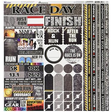Imagem de Reminisce Adesivo de cartolina para corrida TRUC-100, 30,5 x 30,5 cm, multicolorido