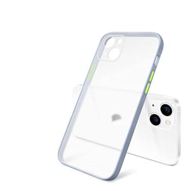 Imagem de Capa transparente de silicone macio fosco quadrado para iphone 13 12 mini 11 pro max x xs xr 7 8 plus se2020 escudo protetor fino à prova de choque, cinza lavanda, para ipone se 2020