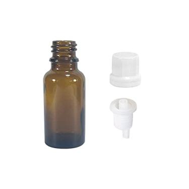 Imagem de Frasco de Vidro 20ml com Batoque Gotejador (20 Pecas) Cor:Branco