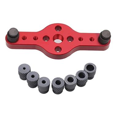 Imagem de Kit de gabarito de cavilha autocentrante vertical para trabalhar madeira 2/3/4/5/6/8/10mm com buchas de broca de broca de cavilha ferramentas de, VERMELHO