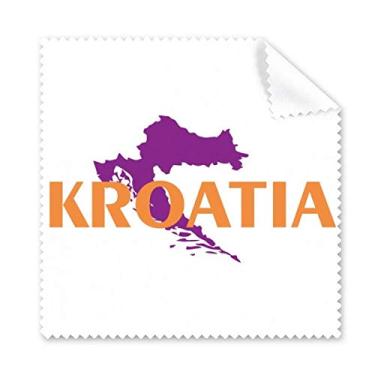Imagem de Mapa Kroatia Europa Art Deco Presente Moda Pano de Limpeza Limpeza Limpeza de Óculos 5 peças