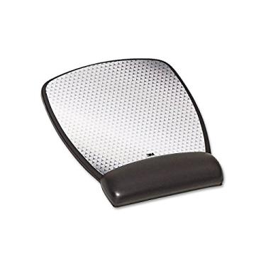Imagem de 3M Mouse pad de couro sintético preciso com descanso de pulso, 6-3/4 x 8-3/5, preto (MW309LE)