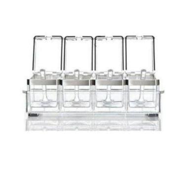 Imagem de Kit Porta Condimentos Temperos Acrílico Crystal