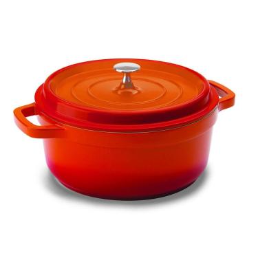Imagem de Caçarola Hércules Revestimento Ceramico Indução Laranja 6,8L 29,5X13CM
