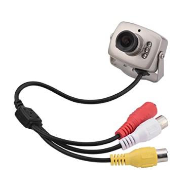 Imagem de Mini câmera analógica de CFTV com fio, lente grande angular de 3,6 mm, câmera de vigilância de áudio e vídeo para comunidade residencial em casa hotel(Padrão NTSC (entregue com notas))