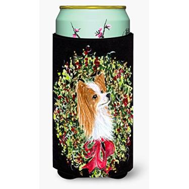 Imagem de Caroline's Treasures SS8953TBC Guirlanda de Natal Papillon menino alto isolador de bebidas isolante abraçador, menino alto, multicolorido