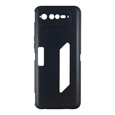 Imagem de Capa para Asus ROG Phone 6, capa traseira de TPU macio à prova de choque, silicone antiimpressões digitais, capa protetora de corpo inteiro para Asus ROG Phone 6 (6,78 polegadas) (preto)