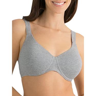 Imagem de Fruit of the Loom Sutiã feminino antigravidade sem aro, Cinza mesclado, 34B