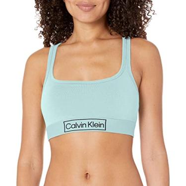 Imagem de Calvin Klein Sutiã feminino Reimagined Heritage sem forro, Azul pálido, M