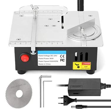 Imagem de Tingpai mesa multifuncional ser elétrica ser de mesa pequena fer menta de corte faça você mesmo pa madei máquina de torno de bancada