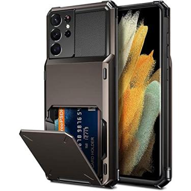 Imagem de Carteira com 4 slots de cartão de crédito para Samsung Galaxy S21 Ultra S20 FE S7 S8 S9 Plus Note 20 10 9 8 A9 A7 2018 Capa, preta, para Galaxy S20 FE