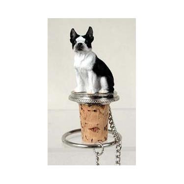 Imagem de Rolha de garrafa de vinho Boston Terrier dos conceitos de conversa