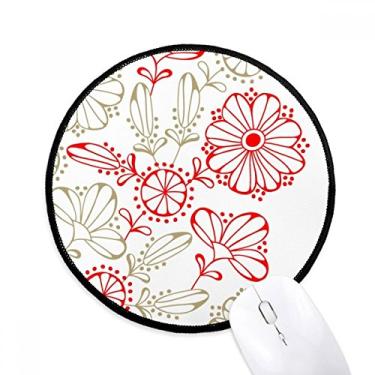 Imagem de Tapete de mouse decorativo com flores frescas vermelhas para computador