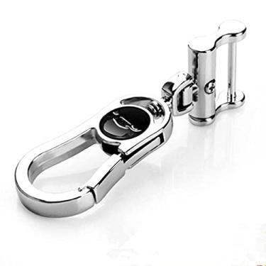 Imagem de YJADHU TPU masculino feminino chaveiro capa de chave de carro, apto para Volkswagen VW Tiguan MK2 Magotan Passat B8 CC Skoda Superb A7, chaveiro prata