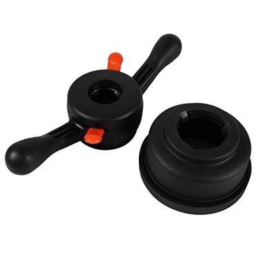 Imagem de Porca de asa de balanceador de roda, porca de bloqueio de asa de liberação rápida, porca de cubo para rosca padrão ⌀ Eixo de 38 mm com passo de rosca de 3 mm, peça de reposição de travamento manual para máquina de equilíbrio, 38 x 3 mm