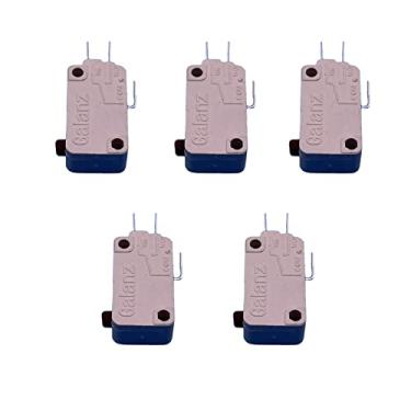 Imagem de NUHFUFA Interruptor de contato de substituição original 15A, azul, botão, manual, 5 peças