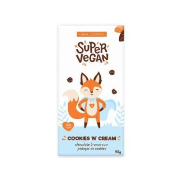 Imagem de Chocolate Branco Com Pedaços Cookies Vegano Super Vegan 95G