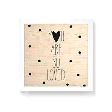 Imagem de Arte Maníacos Quadro decorativo com moldura caixa branca em Madeira - You Are So Loved kids - 30x30cm