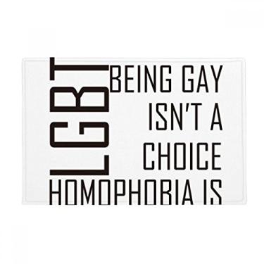 Imagem de DIYthinker Tapete de porta de banheiro LGBT com a bandeira do arco-íris ou não para o chão antiderrapante