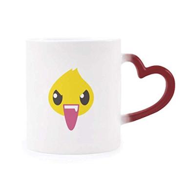 Imagem de Caneca de grés sensível ao calor Dinosaur Kingdom Love You Caneca vermelha que muda de cor