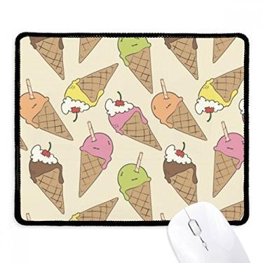 Imagem de Tapete de borracha para jogos com borda costurada para sorvete de chocolate com cereja