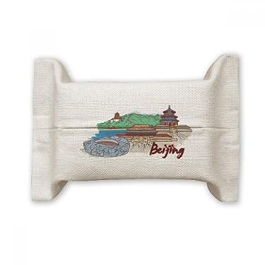 Imagem de Tian Men Ninho de pássaro de Pequim China Suporte de capa de papel para lenços faciais Saco de linho de algodão