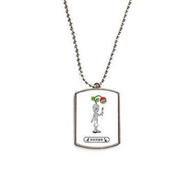 Imagem de DIYthinker Colar para animais de estimação com pingente de corrente de aço inoxidável Hórus Múmia do Egito