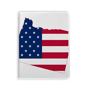Imagem de Caderno de capa macia Oregon com mapa dos EUA e estrelas