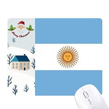 Imagem de Mouse pad com bandeira nacional da Argentina América do Sul Country Papai Noel para presente