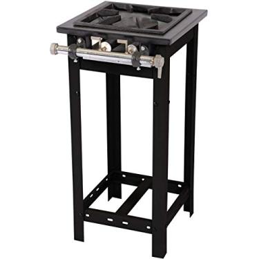 Imagem de Venâncio Fogão Industrial 1 Boca Grelha 30X30 com Pé, Aço Carbono, Gás GLP, Montagem no Chão