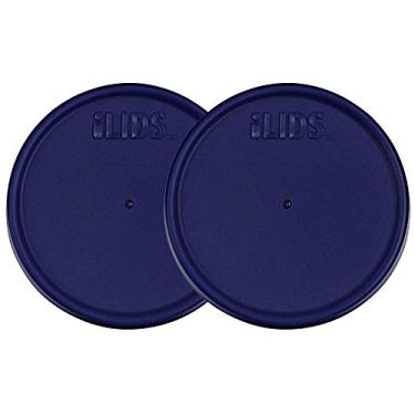 Imagem de iLIDS Tampa de armazenamento de pote de pedreiro, boca larga, cobalto, pacote com 2